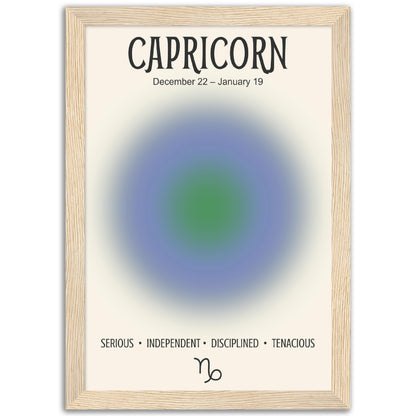 Capricorn Positive Aura Zodiac Print