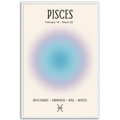 Pisces Positive Aura Zodiac Print