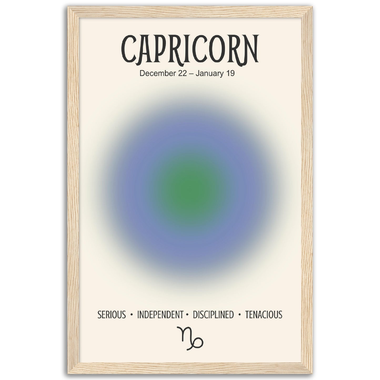 Capricorn Positive Aura Zodiac Print