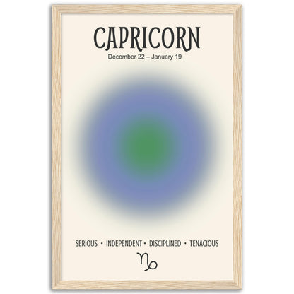 Capricorn Positive Aura Zodiac Print