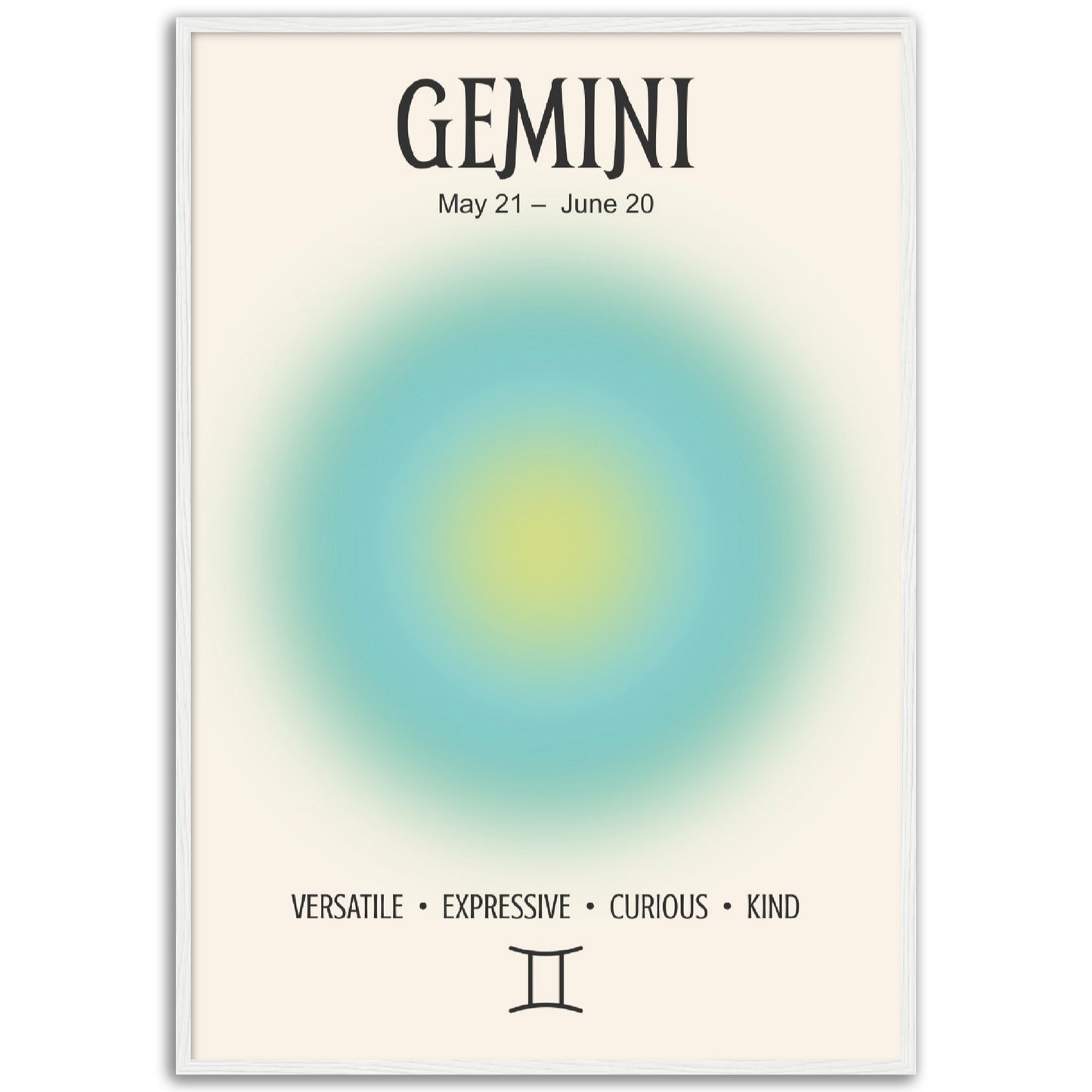 Gemini Positive Aura Zodiac Print