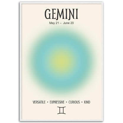 Gemini Positive Aura Zodiac Print