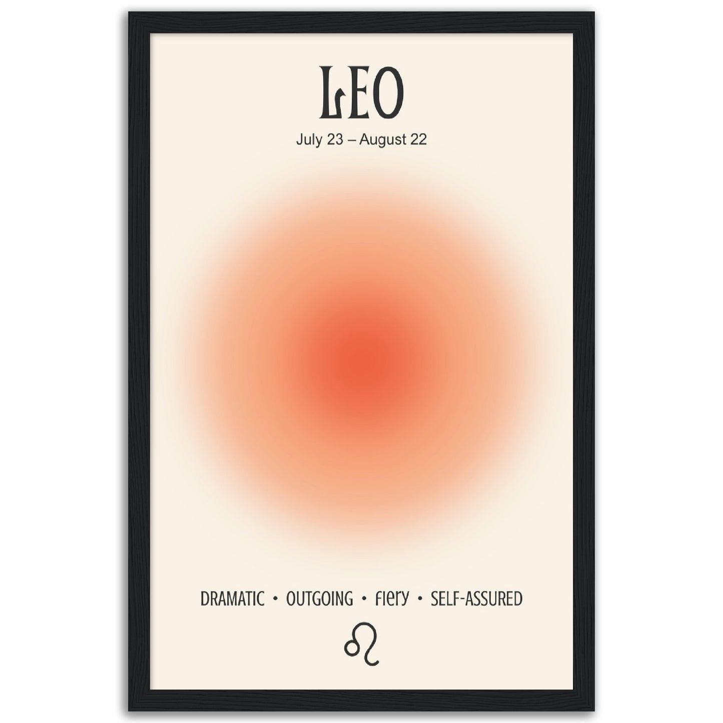 Leo Positive Aura Zodiac Print