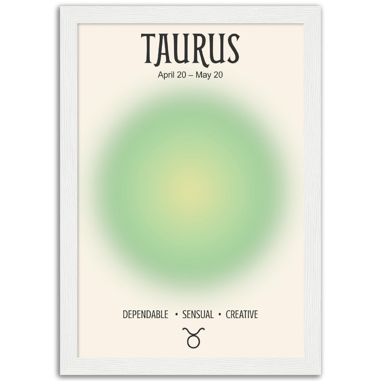 Taurus Positive Aura Zodiac Print