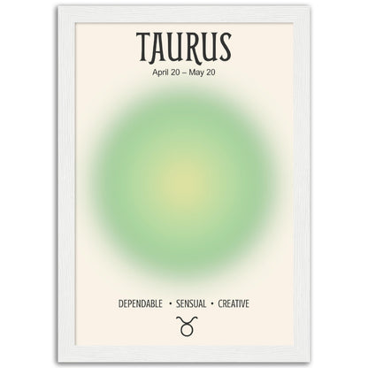 Taurus Positive Aura Zodiac Print