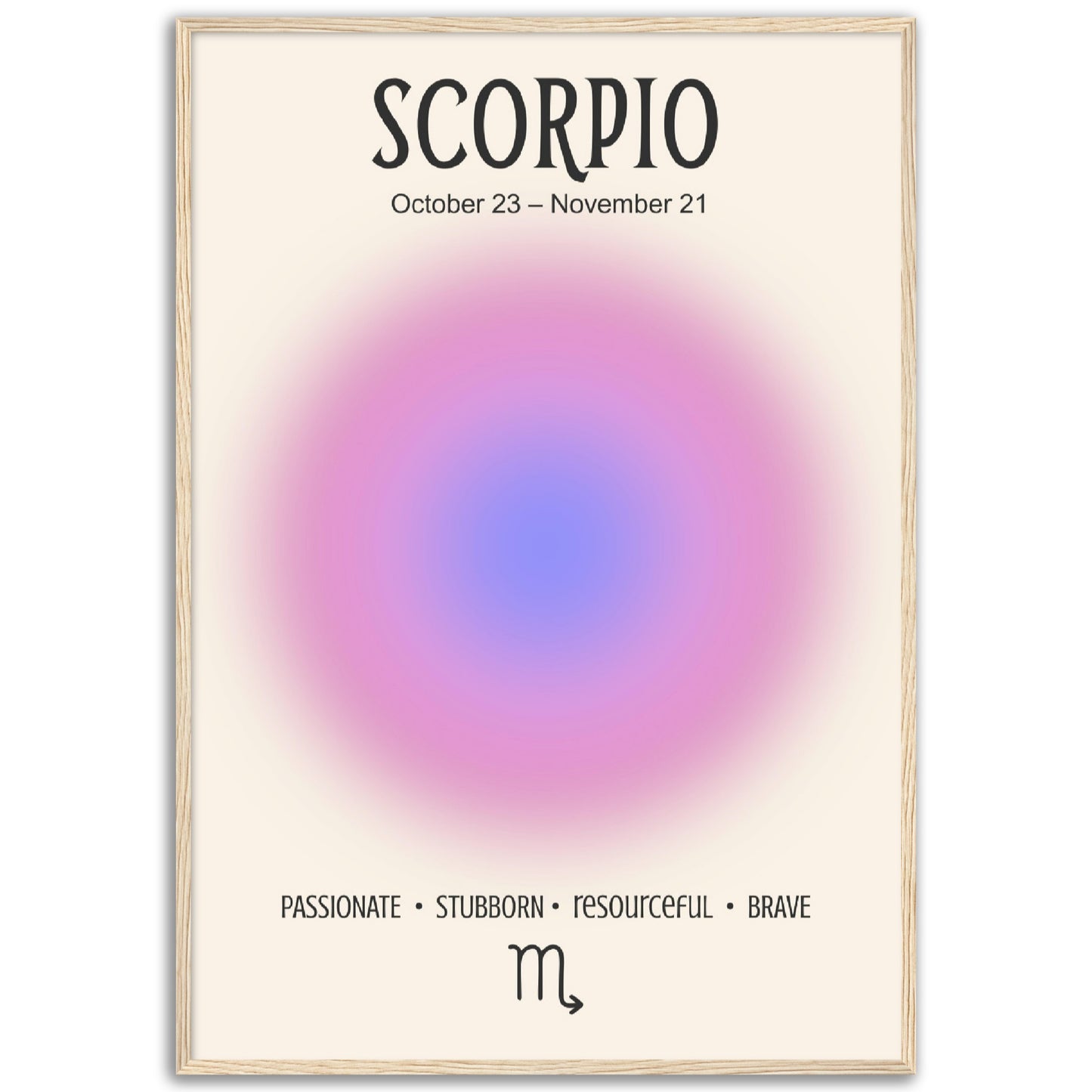 Scorpio Positive Aura Zodiac Print