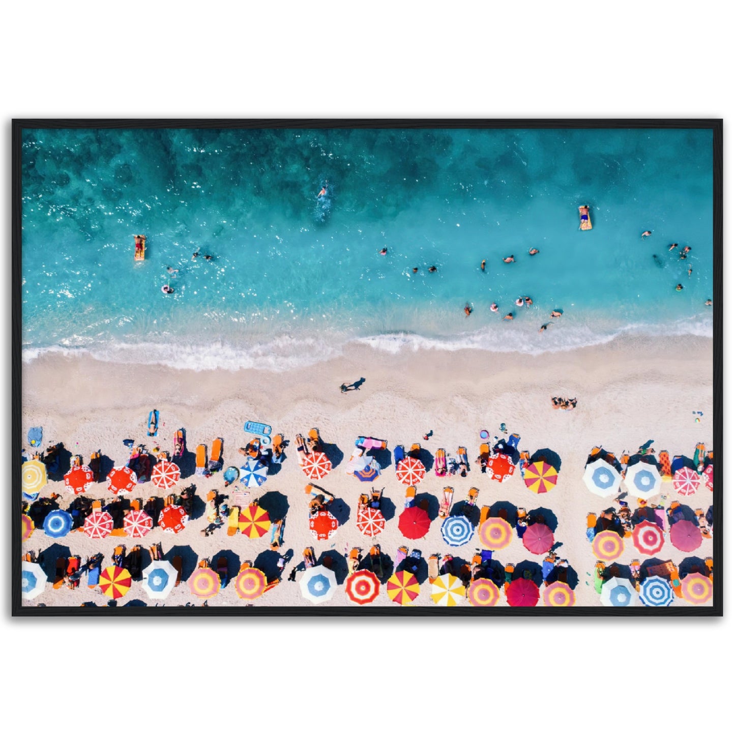 Aerial Beach Umbrellas Art Print