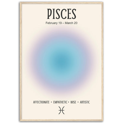 Pisces Positive Aura Zodiac Print