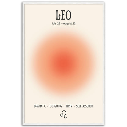 Leo Positive Aura Zodiac Print