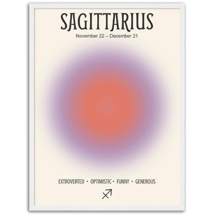 Sagittarius Positive Aura Zodiac Print