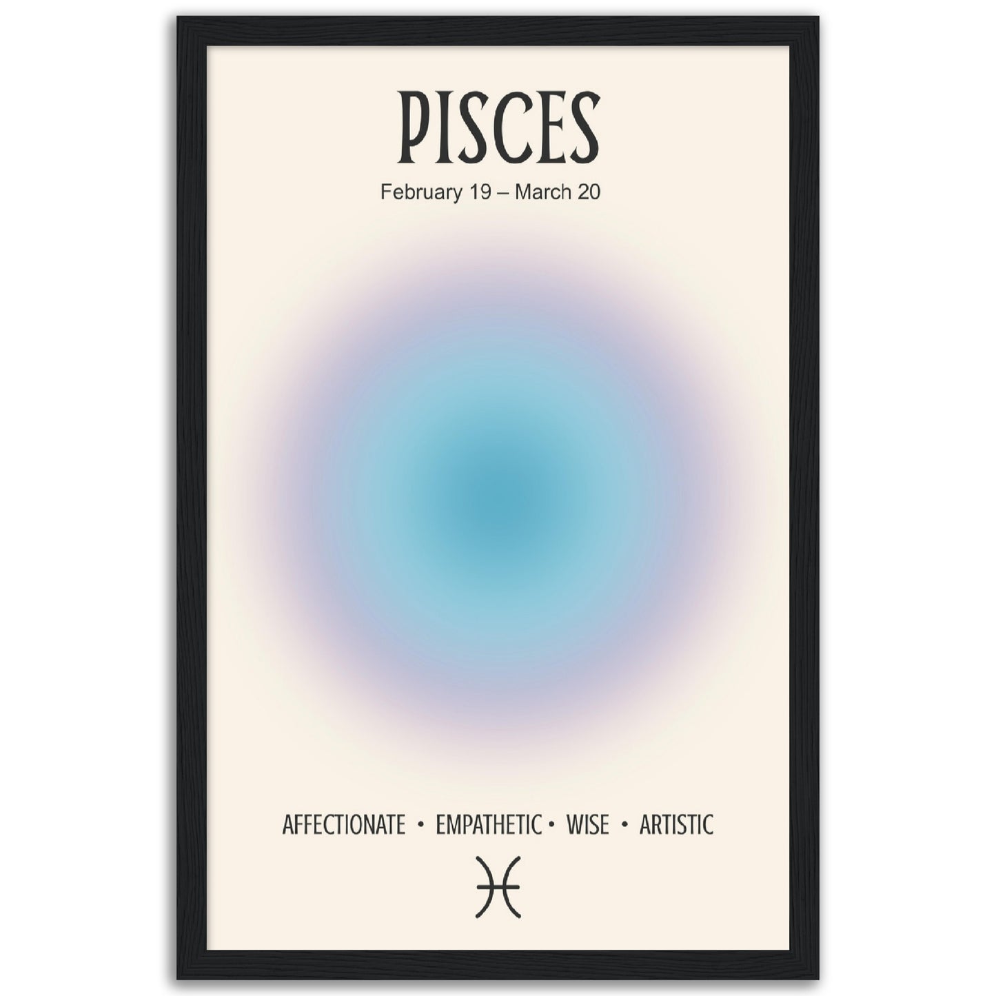 Pisces Positive Aura Zodiac Print