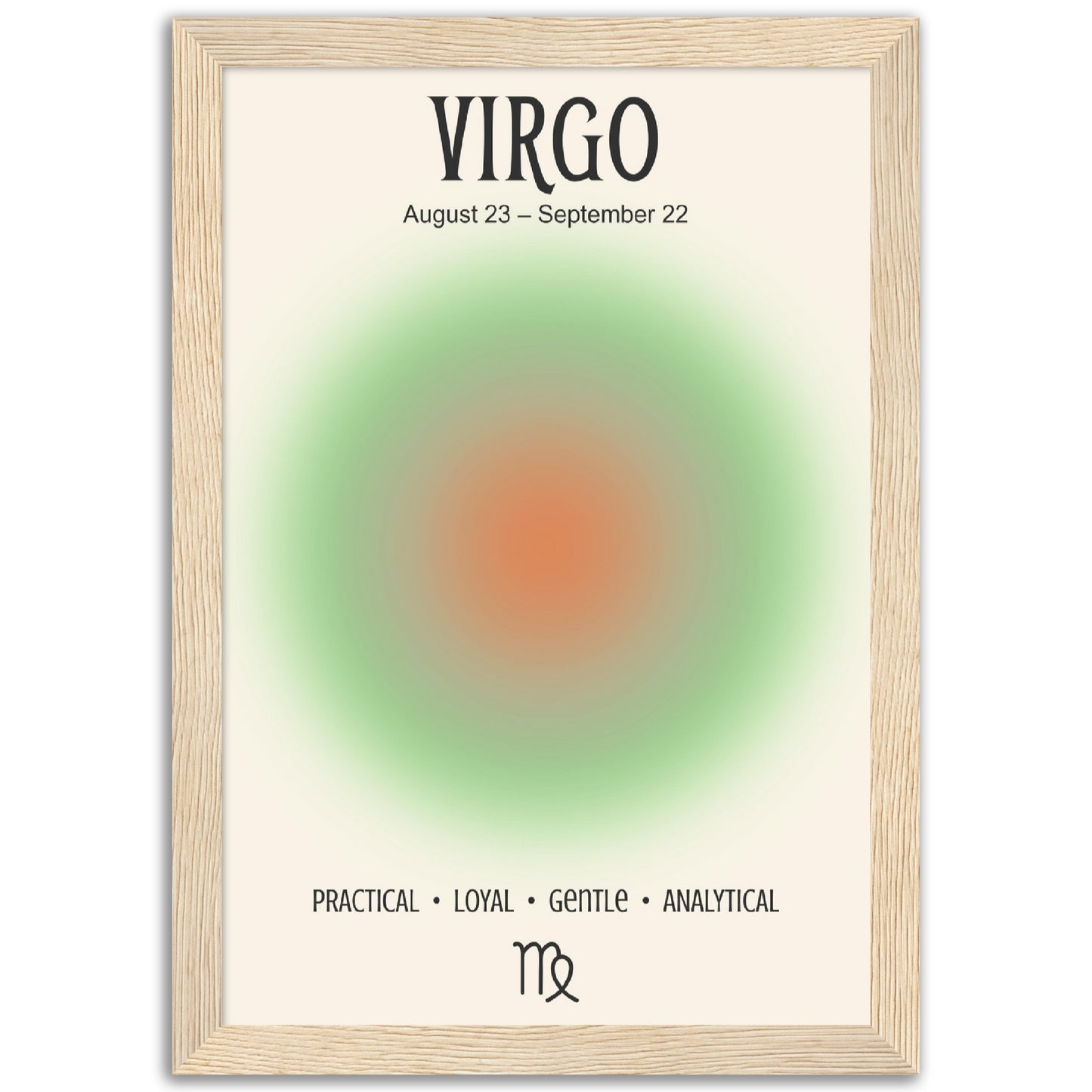 Virgo Positive Aura Zodiac Print