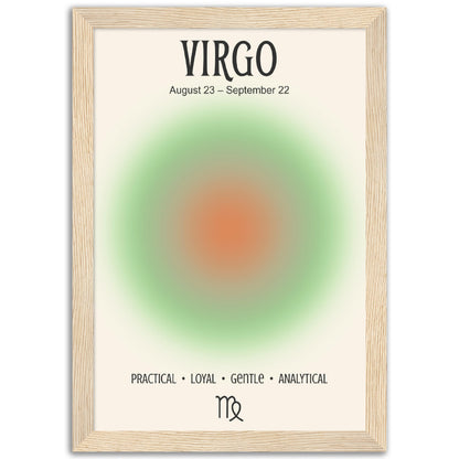 Virgo Positive Aura Zodiac Print