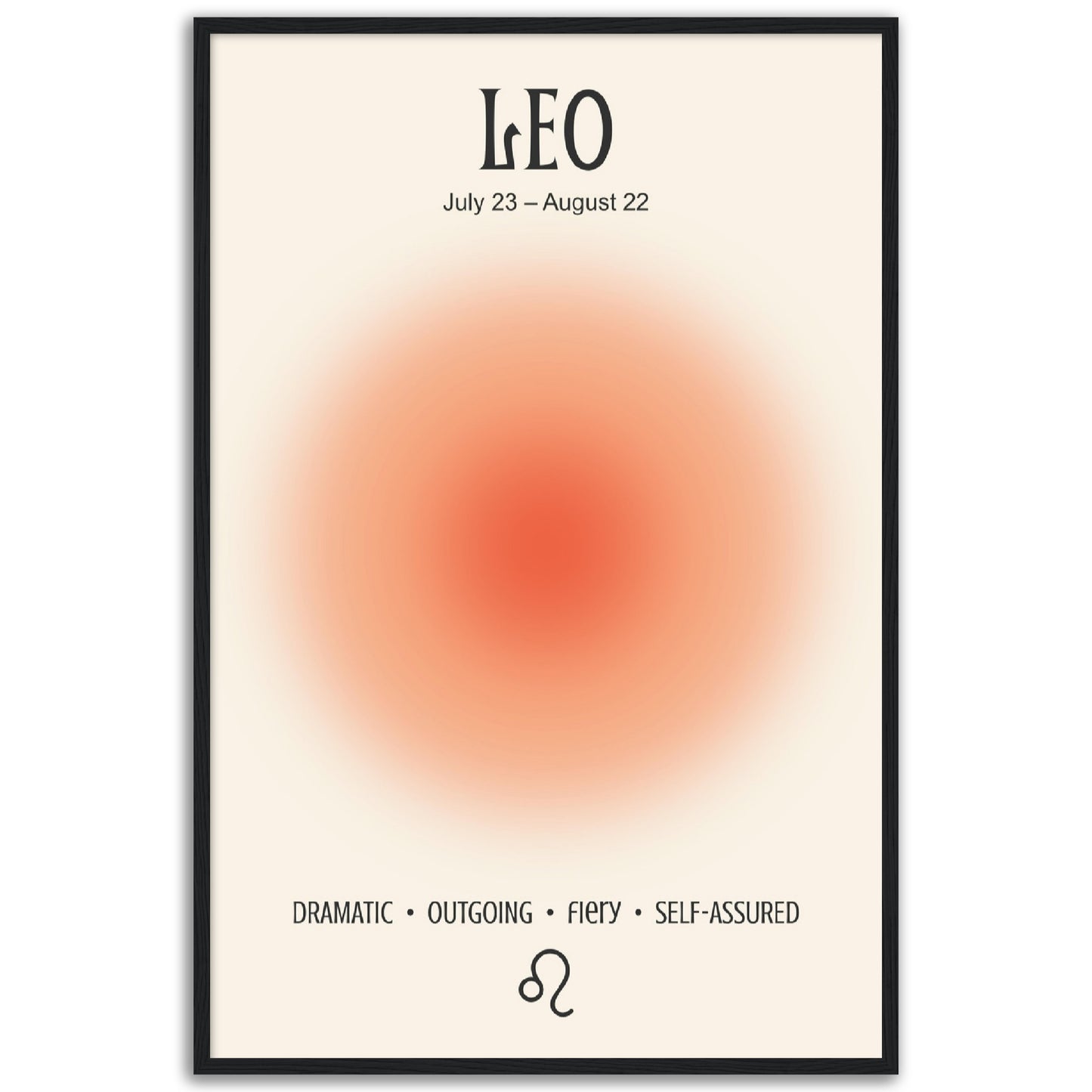 Leo Positive Aura Zodiac Print