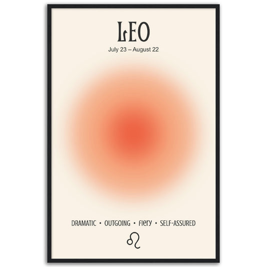 Leo Positive Aura Zodiac Print