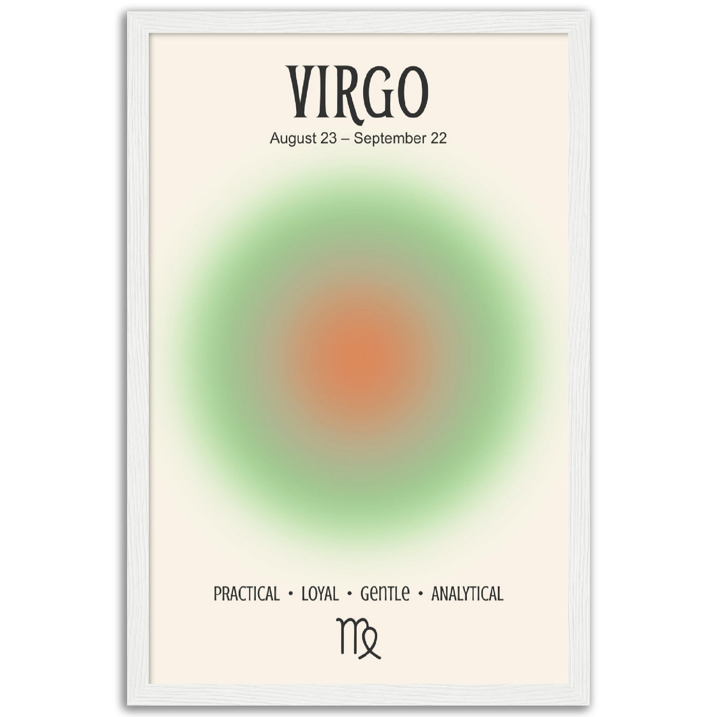 Virgo Positive Aura Zodiac Print