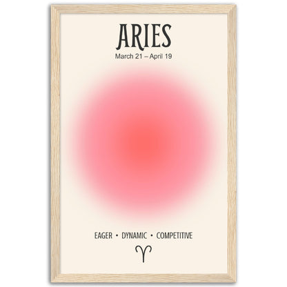 Aries Positive Aura Zodiac Art Print