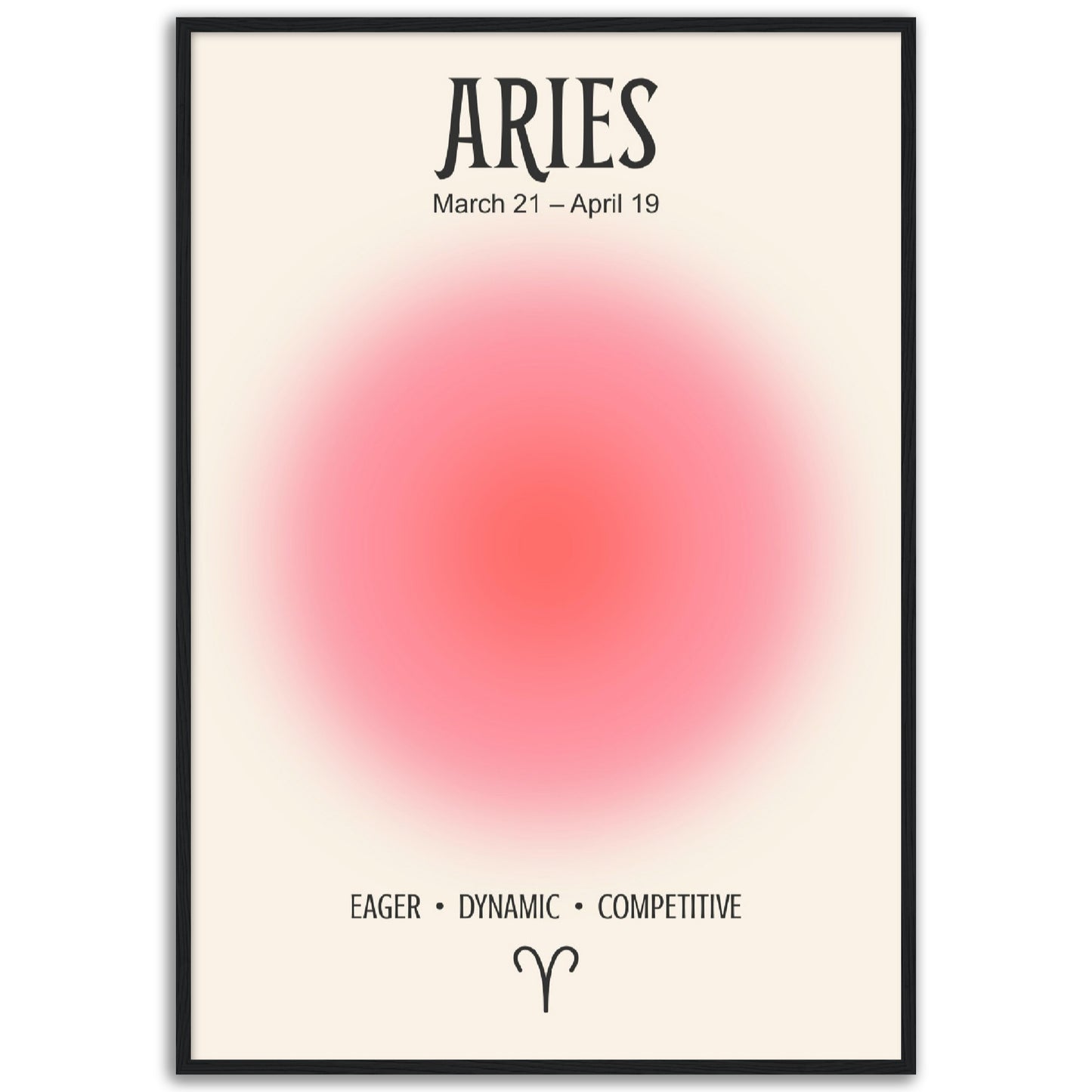 Aries Positive Aura Zodiac Art Print