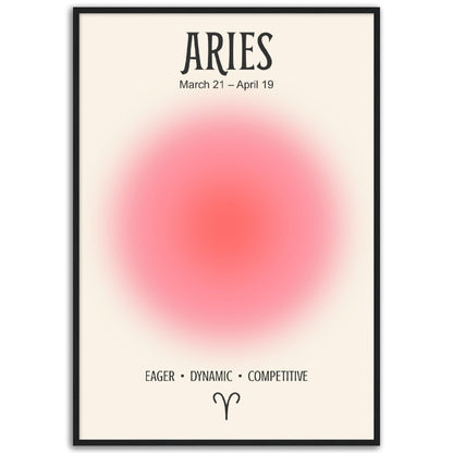 Aries Positive Aura Zodiac Art Print