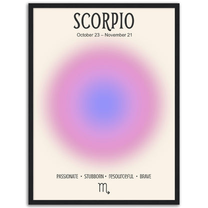 Scorpio Positive Aura Zodiac Print