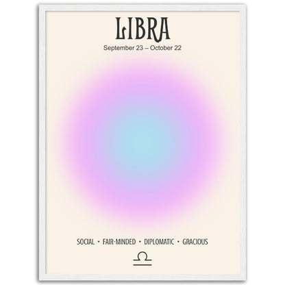 Libra Positive Aura Zodiac Print