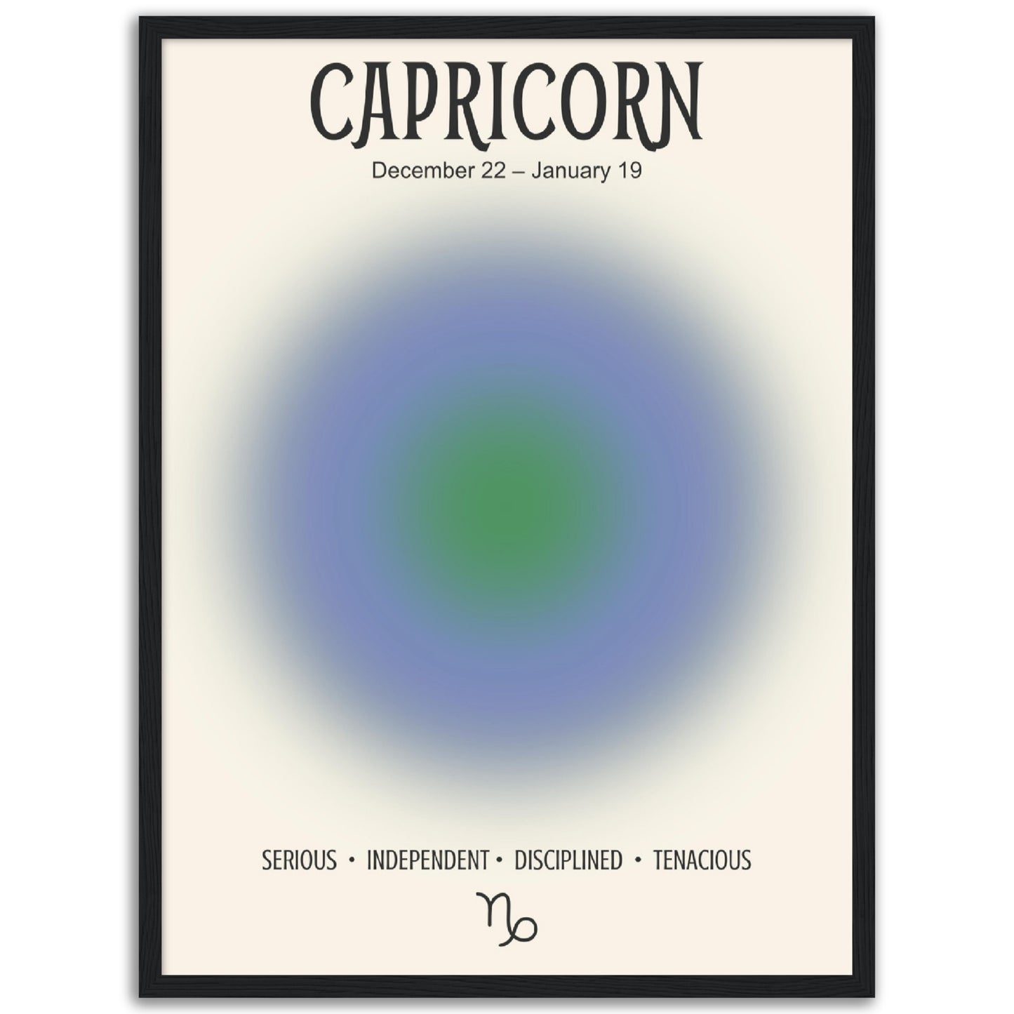 Capricorn Positive Aura Zodiac Print