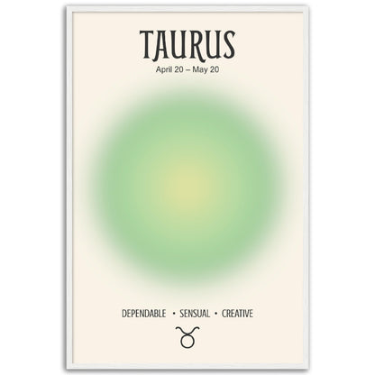 Taurus Positive Aura Zodiac Print