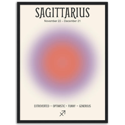 Sagittarius Positive Aura Zodiac Print