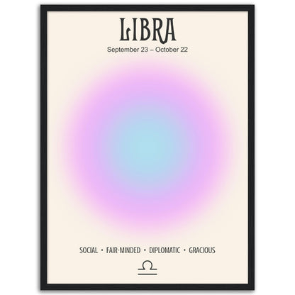 Libra Positive Aura Zodiac Print