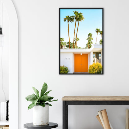 Palm Springs Orange Door Poster