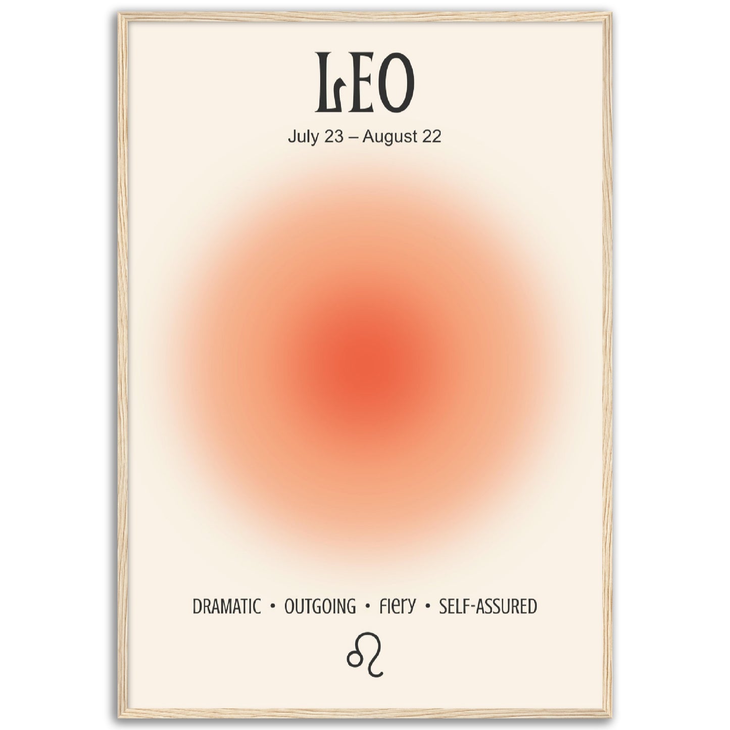 Leo Positive Aura Zodiac Print