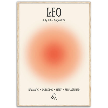 Leo Positive Aura Zodiac Print