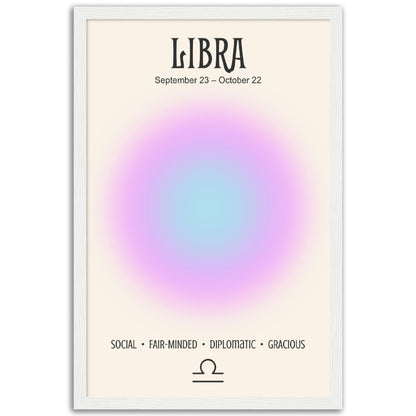 Libra Positive Aura Zodiac Print