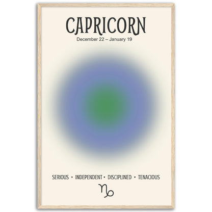 Capricorn Positive Aura Zodiac Print