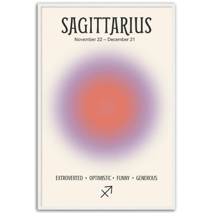 Sagittarius Positive Aura Zodiac Print