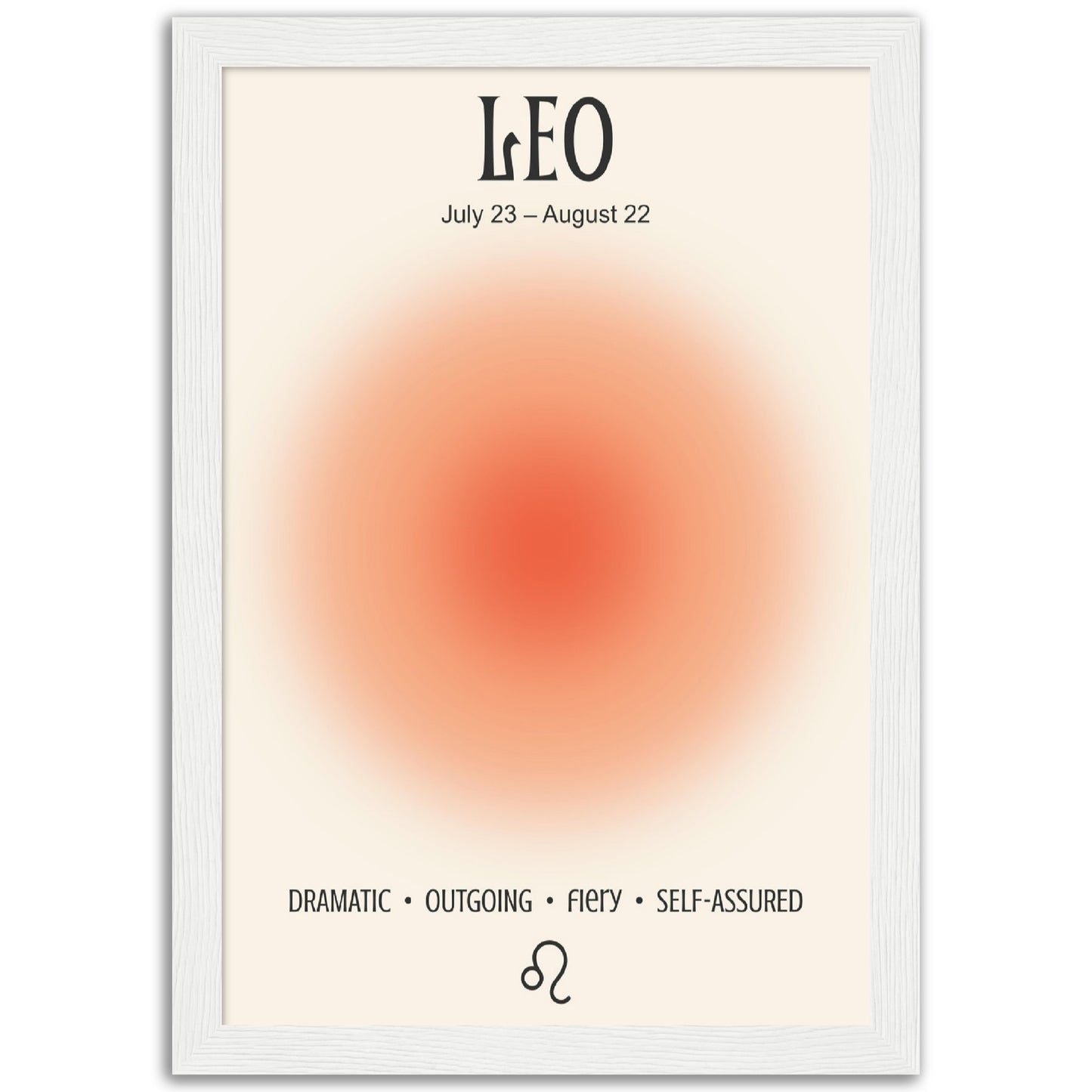 Leo Positive Aura Zodiac Print