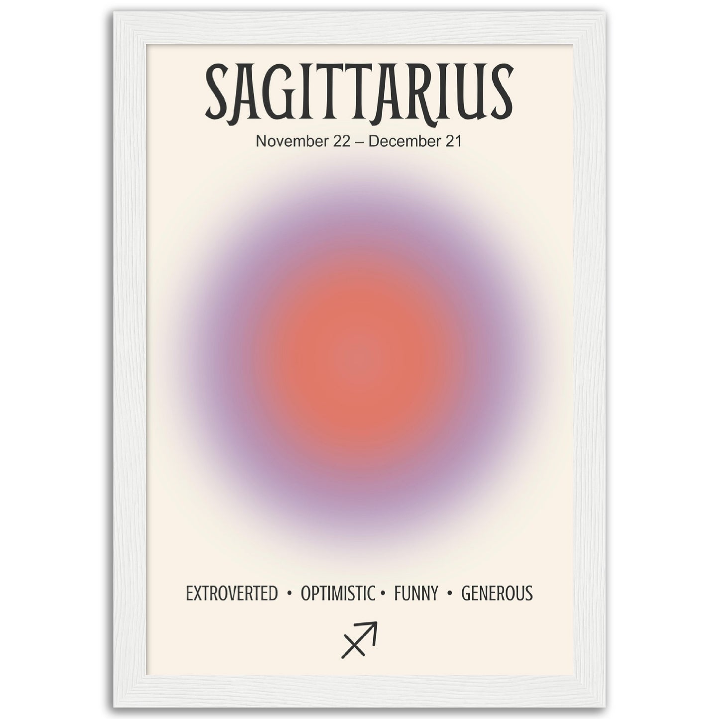 Sagittarius Positive Aura Zodiac Print