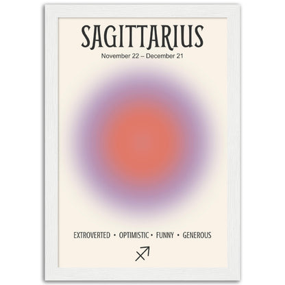 Sagittarius Positive Aura Zodiac Print