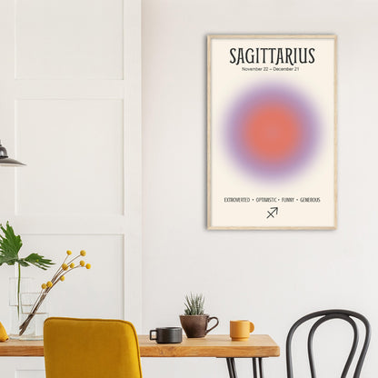 Sagittarius Positive Aura Zodiac Print