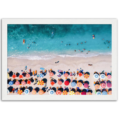 Aerial Beach Umbrellas Art Print