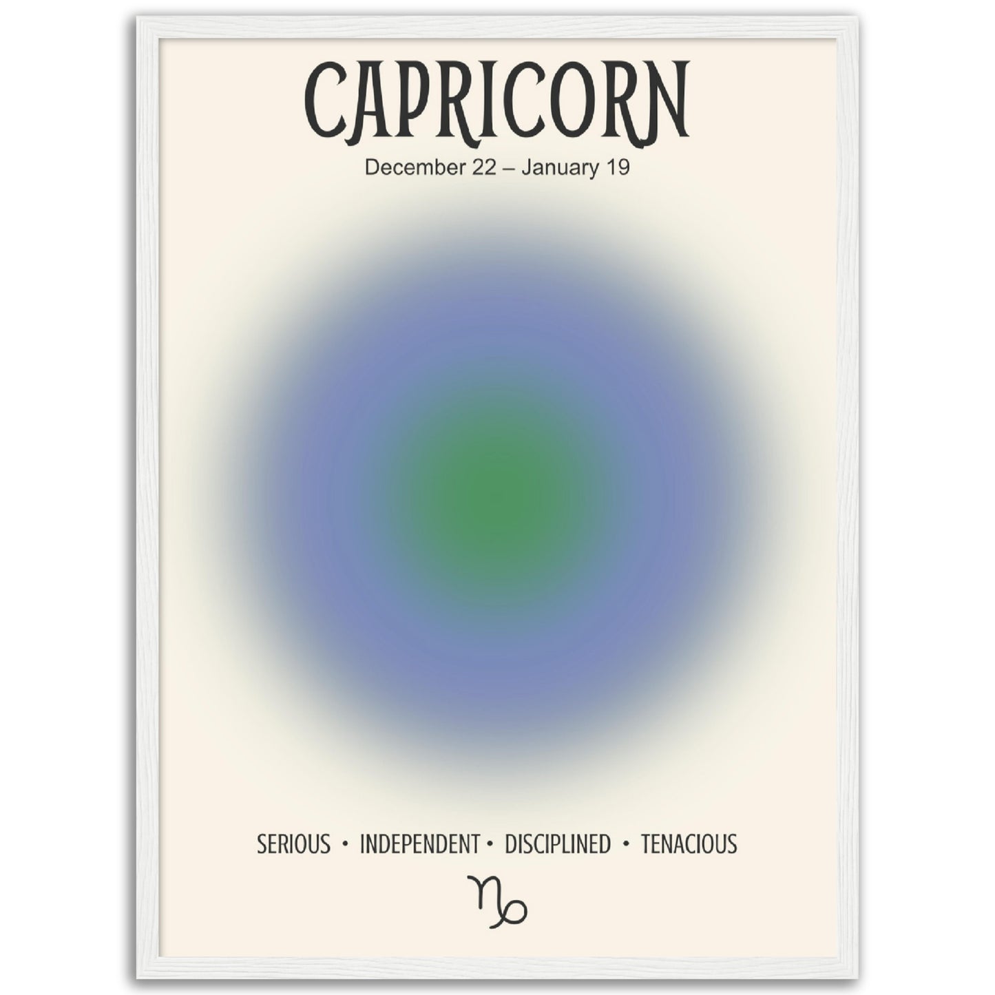 Capricorn Positive Aura Zodiac Print