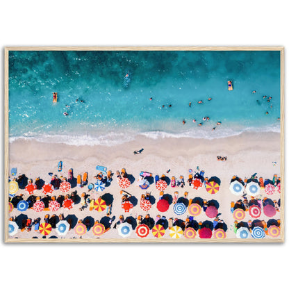 Aerial Beach Umbrellas Art Print