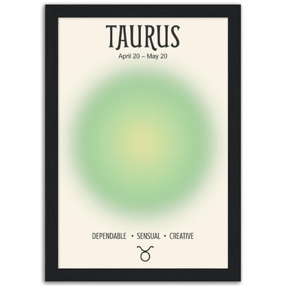 Taurus Positive Aura Zodiac Print