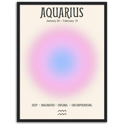 Aquarius Positive Aura Zodiac Print