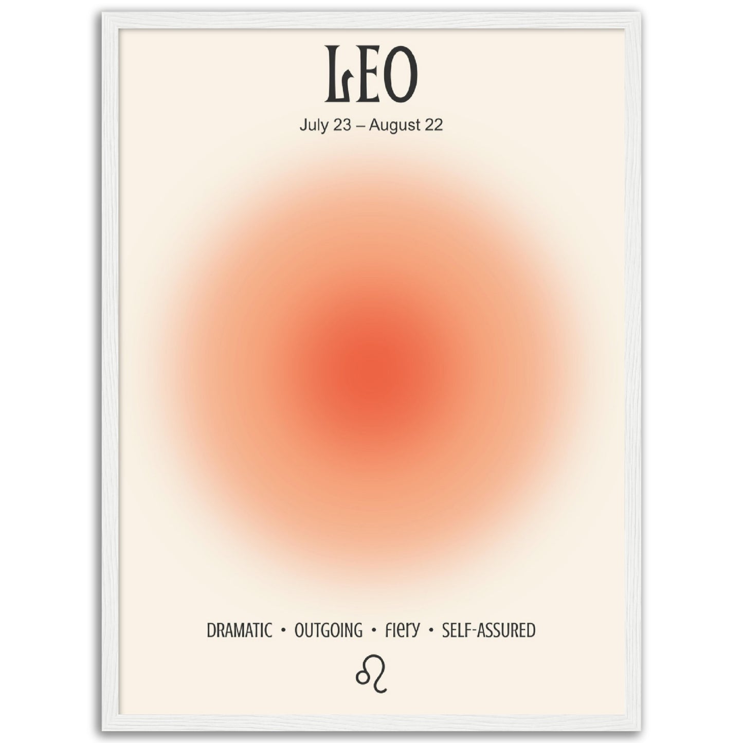 Leo Positive Aura Zodiac Print