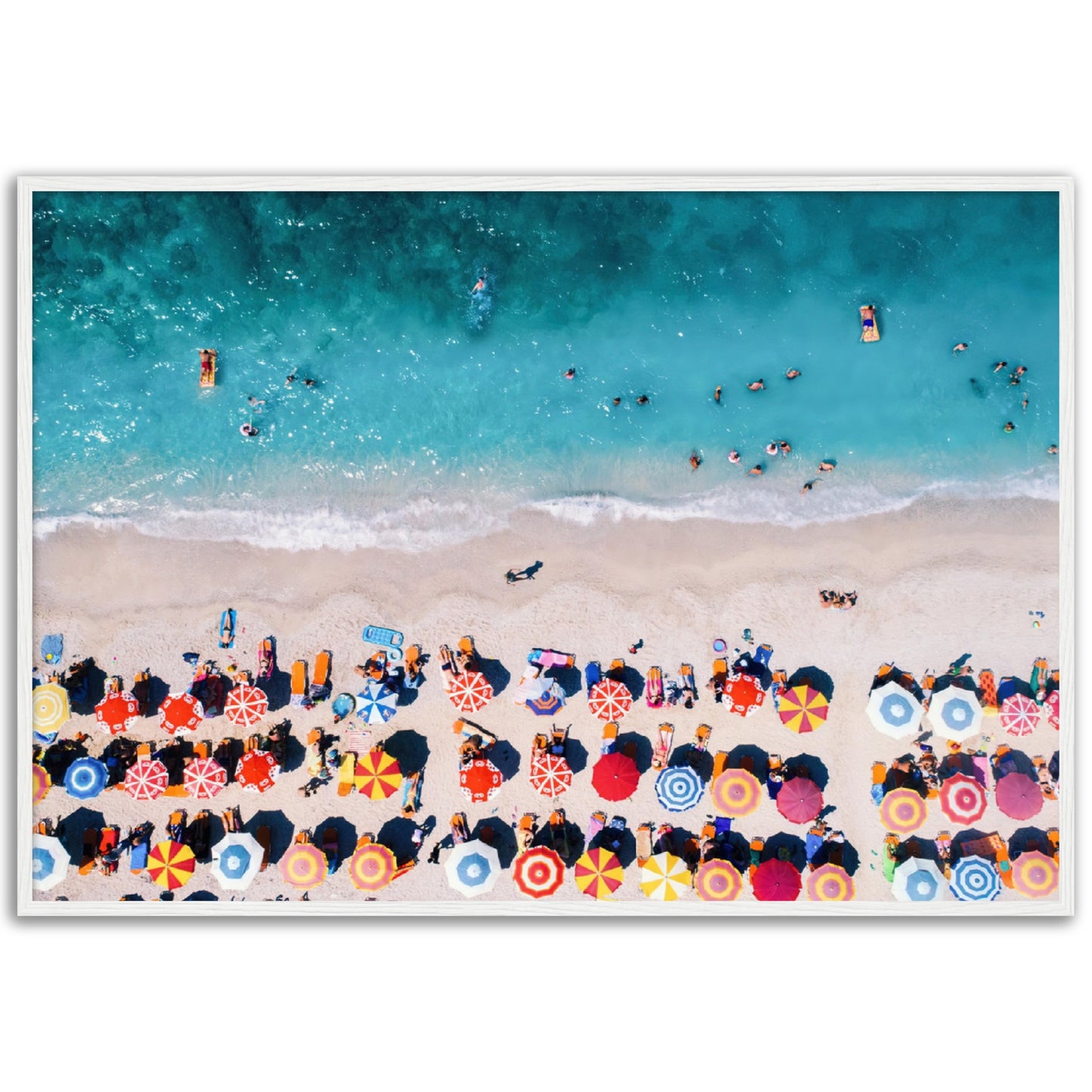 Aerial Beach Umbrellas Art Print