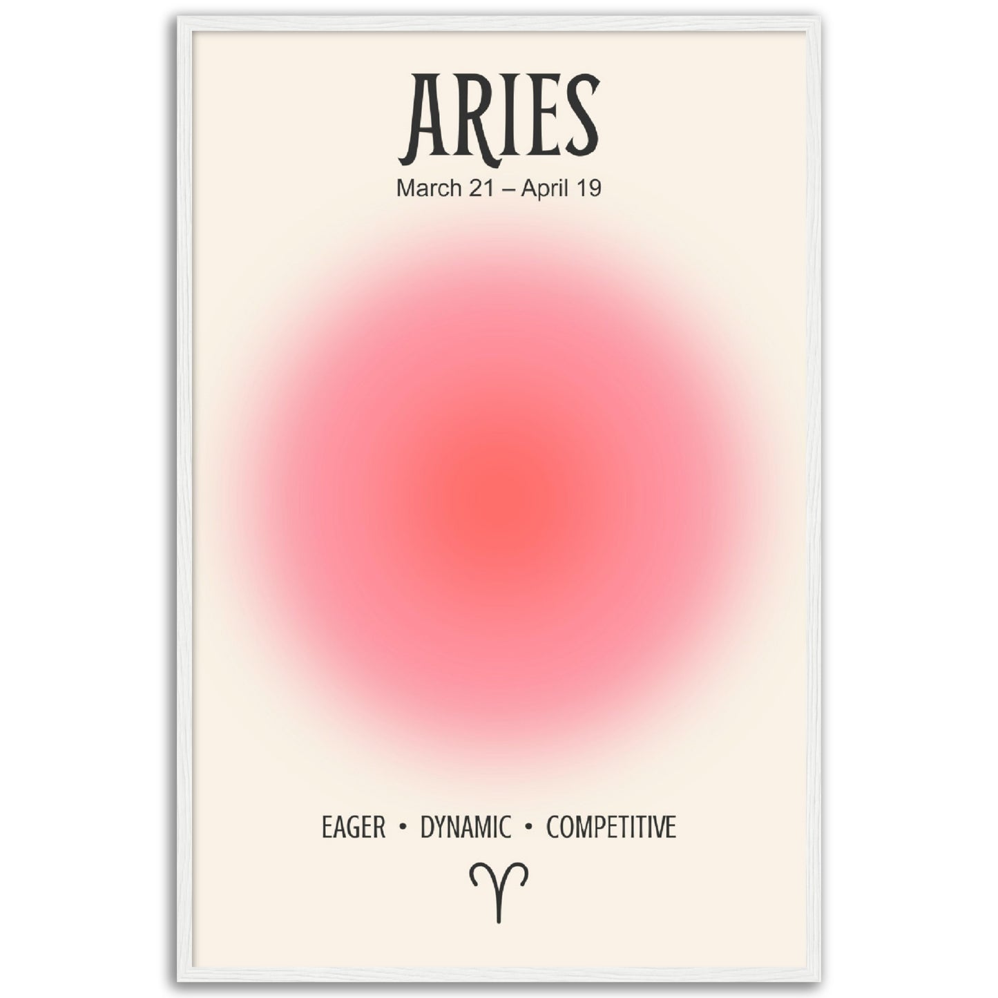 Aries Positive Aura Zodiac Art Print