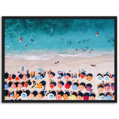 Aerial Beach Umbrellas Art Print