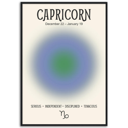 Capricorn Positive Aura Zodiac Print