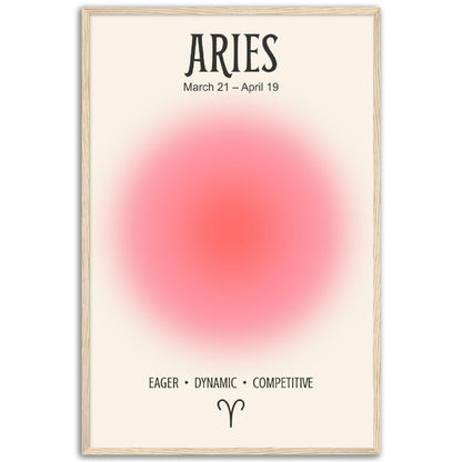 Aries Positive Aura Zodiac Art Print